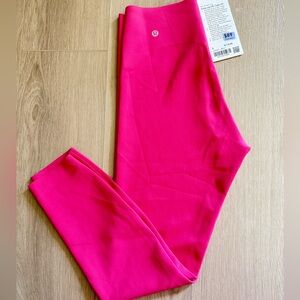 Lululemon Glow Up High-Rise Pink Tights 25“